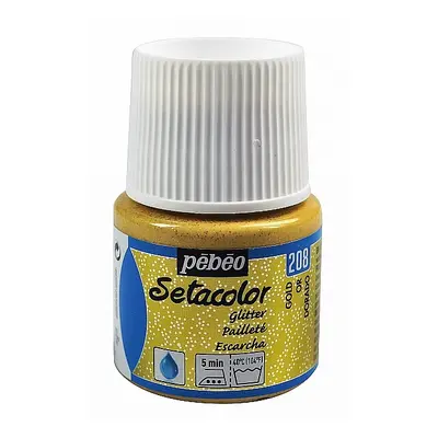 Pébéo Barva na textil Setacolor Light glitter 45 ml - Zlatá 208