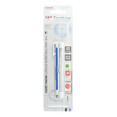 Tombow EHR-KUR Mono Zero guma v tužce kulatá, průměr 20,3 mm pruhovaná + náplně blistr