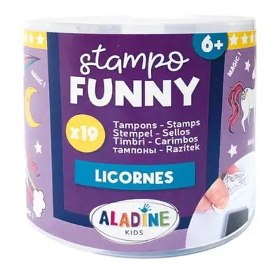 Razítka Aladine Stampo Funny 19 ks - Jednorožci