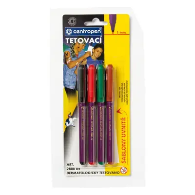 Tetovací popisovače Centropen sada 4 ks