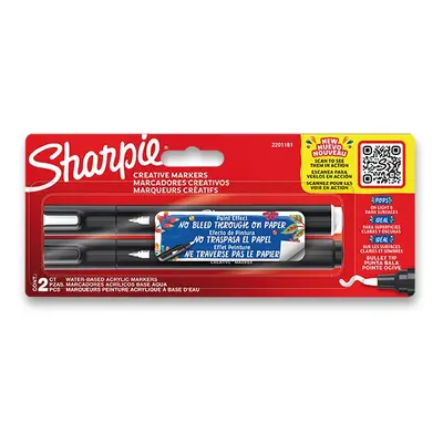 Akrylové popisovače Sharpie 2ks, černý a bílý