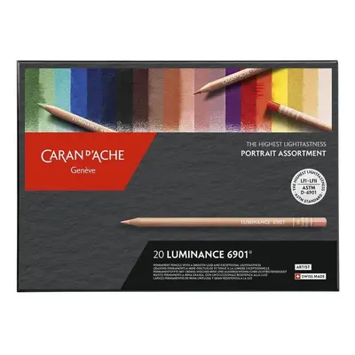 Caran D'ache Luminance Portrait Assortment 20 barev - umělecké pigmentové pastelky