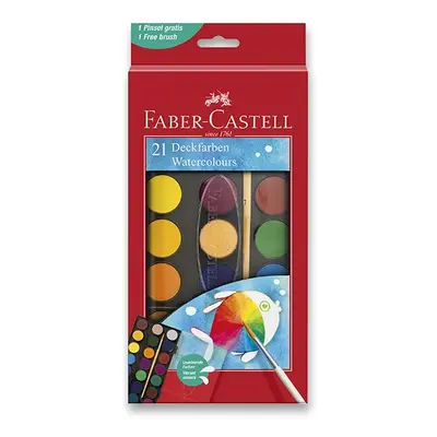 Faber-Castell Vodové barvy Faber Castell 21 barev 30 mm