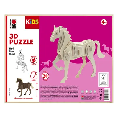 Marabu MARA 3D puzzle dřevěné - kůň