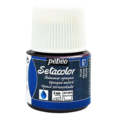 Barva na textil Pébéo Setacolor Shimmer 45 ml - Fialová metalická švestková 67