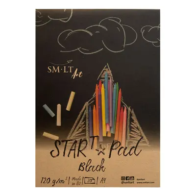 SM.LT Černý papír Blok Smlt Star Pad Black A4, 120g, 20 listů