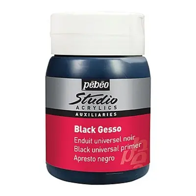 Pébéo Studio Gesso - univerzální akrylový šeps černý 500 ml