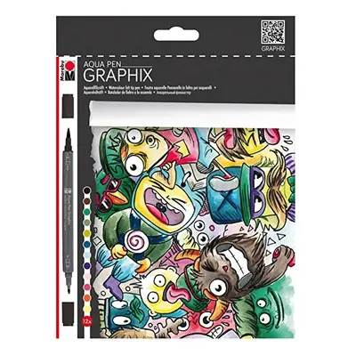 Marabu Graphix 0145000000100 Aqua Pen 12 ks