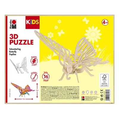 Marabu MARA 3D puzzle dřevěné - motýl