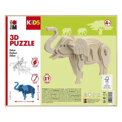 Marabu MARA 3D puzzle dřevěné - slon