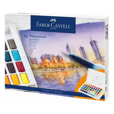 Akvarelové barvy Faber-Castell 36 v sadě s plnitelným štětcem