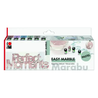 Marabu Easy Marble Pastel sada mramorovacích barev 6x15 m - pastelové