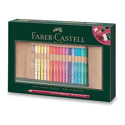 Faber-Castell Pastelky Faber Castell Polychromos sada 30 barev + tužky, rolovací pouzdro