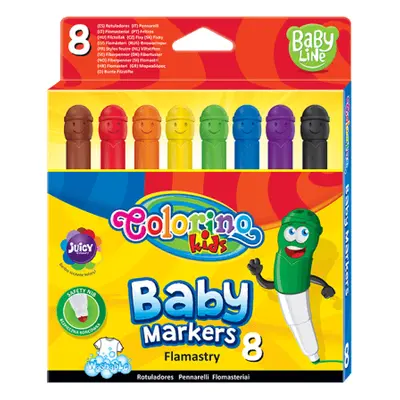 Colorino Kids Baby Markers fixy s kulatým hrotem 8ks