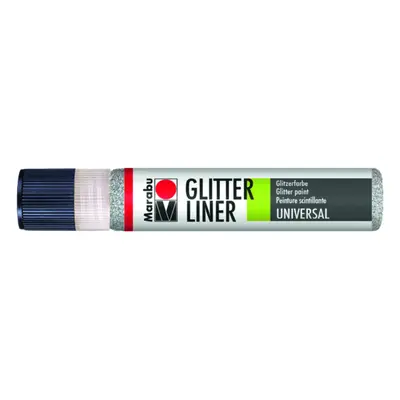 Glitter Pen Marabu 25 ml - stříbrná 582