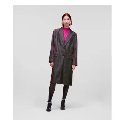 Kabát karl lagerfeld iridescent tailored coat black/vibration gold