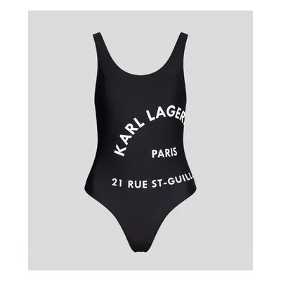 Plavky karl lagerfeld logo print swimsuit black7