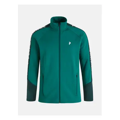 Mikina peak performance m rider zip jacket green ivy/glazed