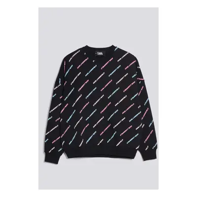 Mikina karl lagerfeld aop future logo sweatshirt futuristic/black