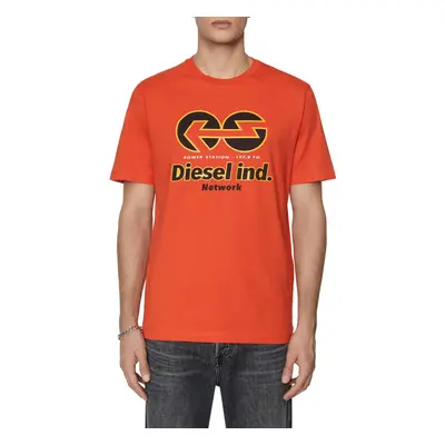 Tričko diesel t-just-e18 t-shirt spicy orange