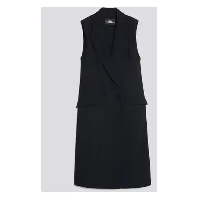 Vesta karl lagerfeld tailored gilet black2