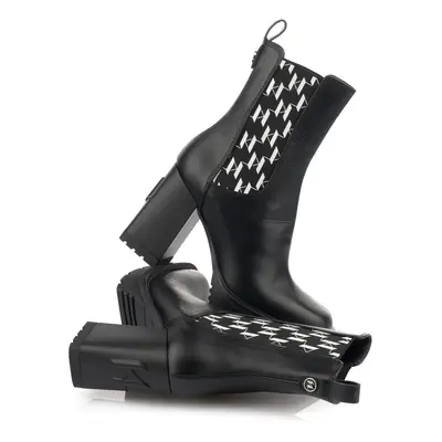 Kotníková obuv karl lagerfeld voyage vi monogram gore boot black lthr