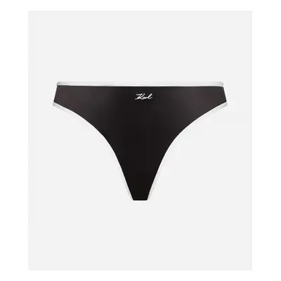 Spodní prádlo karl lagerfeld bi-colour satin brazilian black7