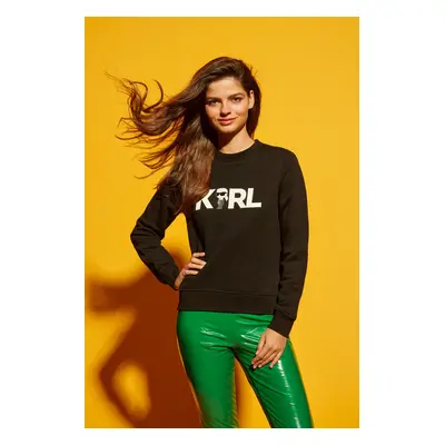 Mikina karl lagerfeld ikonik 2.0 karl logo sweat black