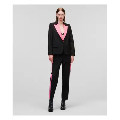 Sako karl lagerfeld satin lapel tailored blazer black