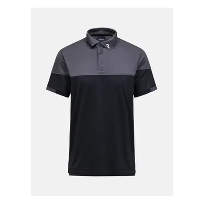 Polokošile peak performance m player block polo black/black