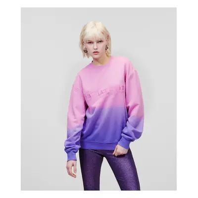 Mikina karl lagerfeld athleisure gradient sweatshirt purple/pink