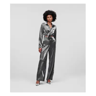 Overal karl lagerfeld iridescent evening jumpsuit silver