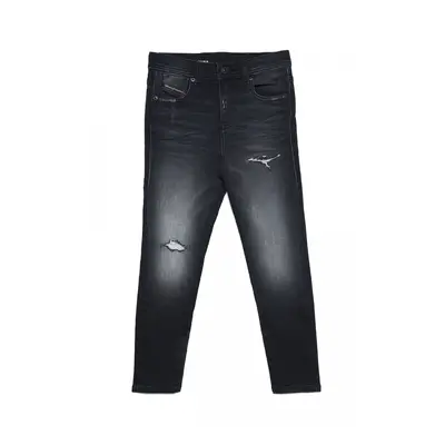 Džíny diesel slandy-high-j jjj trousers black denim