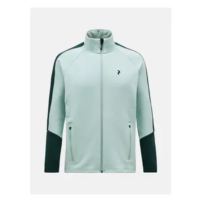 Mikina peak performance m rider zip jacket delta green/scarab green