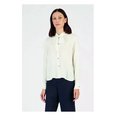 Košile la martina woman shirt l/s viscose satin off white