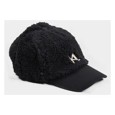 Kšiltovka karl lagerfeld k/kl shearling cap black