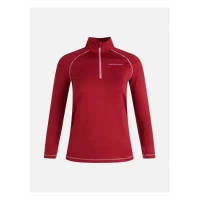 Termo prádlo peak performance w spirit half zip rogue red/the alpine/rogue red