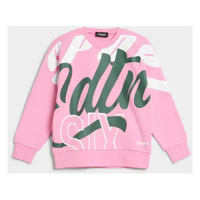 Mikina dsquared2 slouch fit sweat-shirt rosebloom