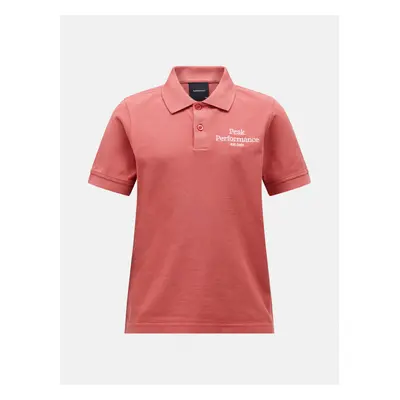 Polokošile peak performance jr original polo trek pink/5bh warm blush