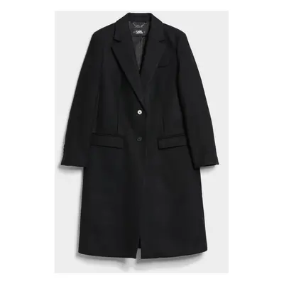 Kabát karl lagerfeld tailored coat w/tape black7