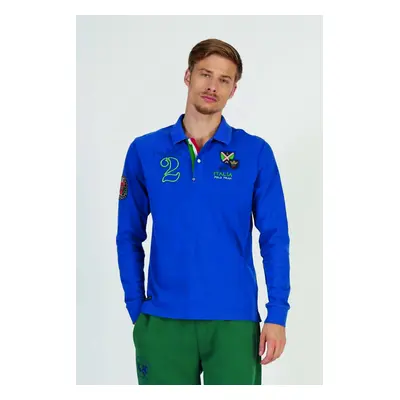 Polokošile la martina man polo l/s heavy jersey true blue