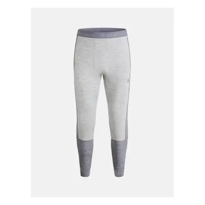 Termo prádlo peak performance m magic long john med grey melange/black