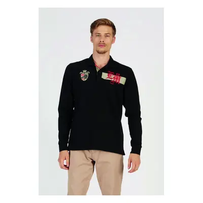 Polokošile la martina man polo l/s heavy jersey black