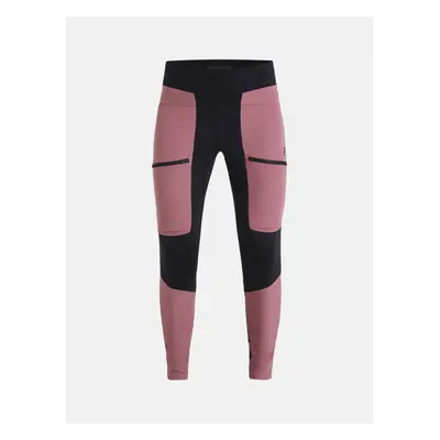 Legíny peak performance w vislight track tights rose brown/black