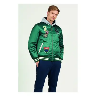 Bunda la martina man bomber jacket satin posy green