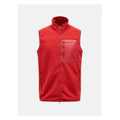 Vesta peak performance m pile vest softer red