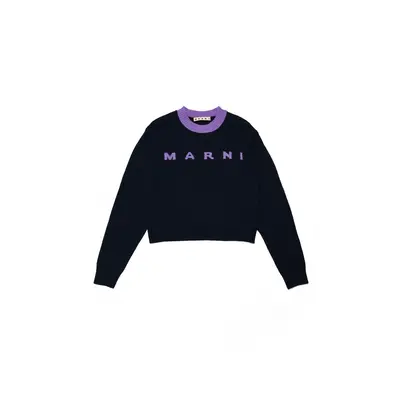 Svetr marni knitwear blue navy