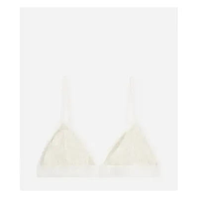 Spodní prádlo karl lagerfeld keyhole lace bralette ivory-white