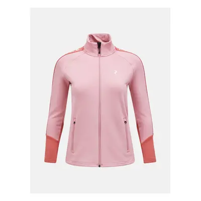 Mikina peak performance w rider zip jacket 5bh warm blush