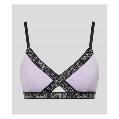 Spodní prádlo karl lagerfeld ikonik 2.0 peephole bra pastel lilac